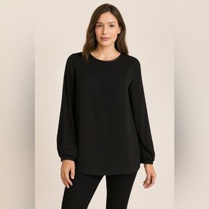 NIC+ZOE Classic Black Blouse
